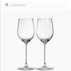 Pair of Tiffany all purpose white wine glasses.